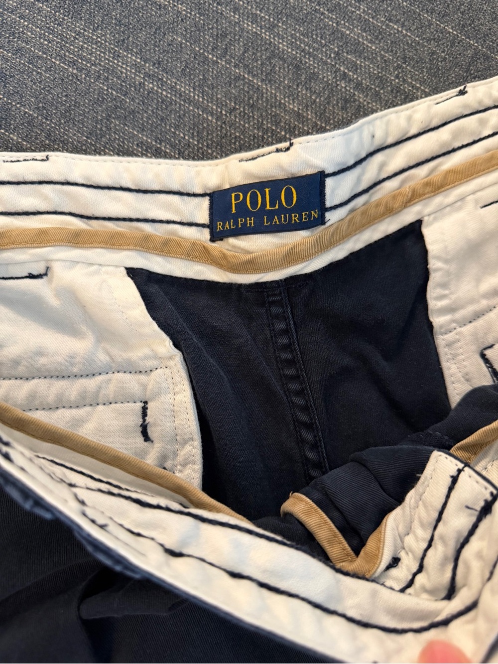 Polo Ralph Lauren Navy Cargo Shorts Men’s Size 38 Classic Fit Cotton Utility - Picture 5 of 6